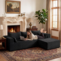 GAVREEN 106" Cloud Modular Sectional Sofa Couch with L-Shape Chaise,Modern Minimalist Upholstered Couches for Living Room Bedroom,Deep Seat Corner Couch,No Assembly Required